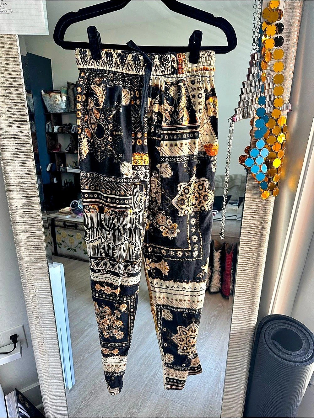 Isabel Marant Étoile Fedora Trousers Wide Leg Paisley Trousers Size M NWT